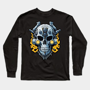 Mecha Skull S03 D86 Long Sleeve T-Shirt